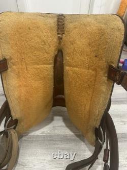 15 Circle Y Barrel Racing Western Saddle, Brown Leather, Traditional