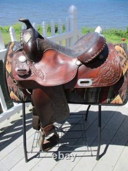 15'' Circle Y Equitation Western Show Saddle Fqh Bars