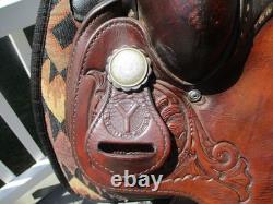 15'' Circle Y Equitation Western Show Saddle Fqh Bars 15'' Circle Y Equitation Western Show Saddle Fqh Bars