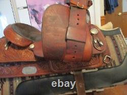 15'' Circle Y Equitation Western Show Saddle Fqh Bars