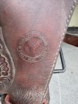 15'' Circle Y Equitation Western Show Saddle Sqh Bars Silver Canyon