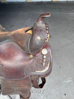 15'' Circle Y Equitation Western Show Saddle Sqh Bars Silver Canyon
