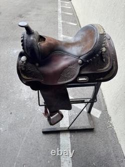 15'' Circle Y Equitation Western Show Saddle Sqh Bars Silver Canyon