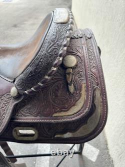 15'' Circle Y Equitation Western Show Saddle Sqh Bars Silver Canyon