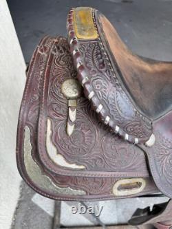 15'' Circle Y Equitation Western Show Saddle Sqh Bars Silver Canyon