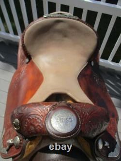 15'' Circle Y Equitation Western Show Saddle Sqh Bars Silver Canyon