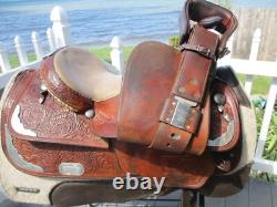 15'' Circle Y Equitation Western Show Saddle Sqh Bars Silver Canyon