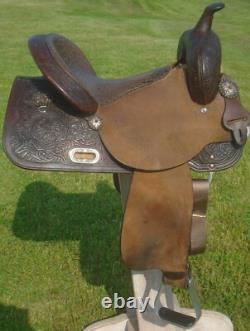 15 Circle Y High Horse Lightly Used RunAway Barrel SaddleFaux Gator SeatCLEAN