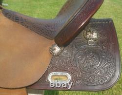 15 Circle Y High Horse Lightly Used RunAway Barrel SaddleFaux Gator SeatCLEAN