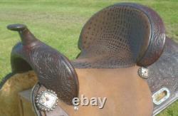 15 Circle Y High Horse Lightly Used RunAway Barrel SaddleFaux Gator SeatCLEAN