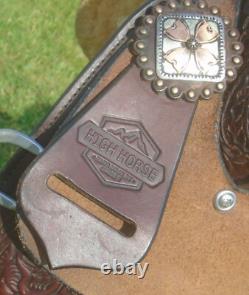 15 Circle Y High Horse Lightly Used RunAway Barrel SaddleFaux Gator SeatCLEAN