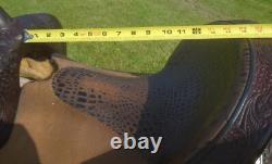 15 Circle Y High Horse Lightly Used RunAway Barrel SaddleFaux Gator SeatCLEAN