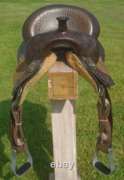 15 Circle Y High Horse Lightly Used RunAway Barrel SaddleFaux Gator SeatCLEAN