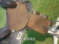 15 Circle Y High Horse Lightly Used RunAway Barrel SaddleFaux Gator SeatCLEAN