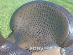 15 Circle Y High Horse Lightly Used RunAway Barrel SaddleFaux Gator SeatCLEAN