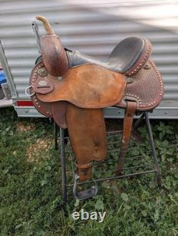 15 Circle Y Lisa Lockhart Flex 2 Barrel Saddle Western Horse Tack NICE