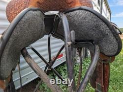 15 Circle Y Lisa Lockhart Flex 2 Barrel Saddle Western Horse Tack NICE
