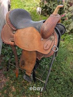 15 Circle Y Lisa Lockhart Flex 2 Barrel Saddle Western Horse Tack NICE