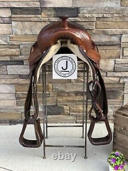 15 Circle Y Park And Trail Saddle, Western Saddle, Clean