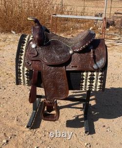15 Circle Y Saddle Show Pleasure Original Timeless Design Sterling Conchos WOW