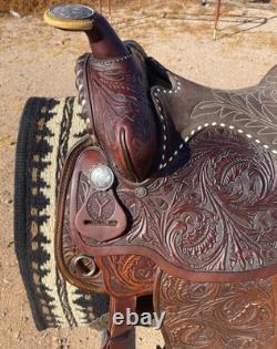 15 Circle Y Saddle Show Pleasure Original Timeless Design Sterling Conchos WOW