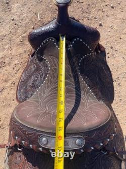 15 Circle Y Saddle Show Pleasure Original Timeless Design Sterling Conchos WOW