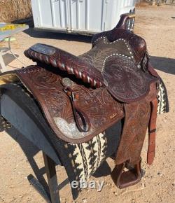 15 Circle Y Saddle Show Pleasure Original Timeless Design Sterling Conchos WOW