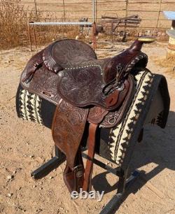15 Circle Y Saddle Show Pleasure Original Timeless Design Sterling Conchos WOW