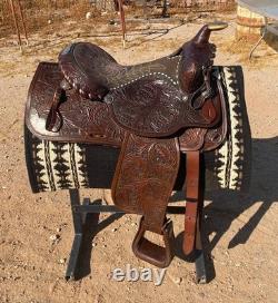 15 Circle Y Saddle Show Pleasure Original Timeless Design Sterling Conchos WOW