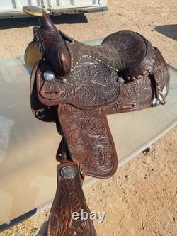 15 Circle Y Saddle Show Pleasure Original Timeless Design Sterling Conchos WOW