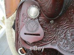 15'' Circle Y Silver Equitation Western Show Saddle Sqh Bars