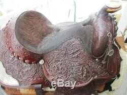 15'' Circle Y Silver Equitation Western Show Saddle Sqh Bars