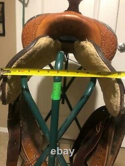 15 Circle Y Western Equitation Show Saddle with Silver
