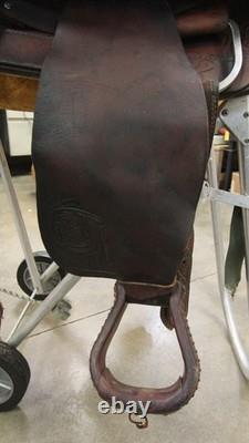 15 Corriente Roping Saddle Brown Leather Lined, Western Tack (6RAL26EB)