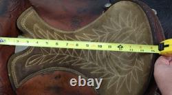 15 Corriente Roping Saddle Brown Leather Lined, Western Tack (6RAL26EB)
