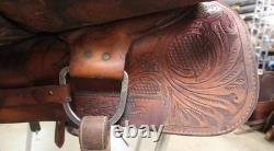 15 Corriente Roping Saddle Brown Leather Lined, Western Tack (6RAL26EB)
