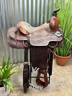 15 Danny Cook Handmade Western All Around Ranch Saddle #003