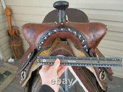 15'' Diamond Cross Western Barrel Saddle Fqh Bars Studded & Bling