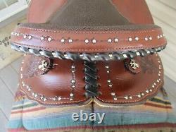 15'' Diamond Cross Western Barrel Saddle Fqh Bars Studded & Bling