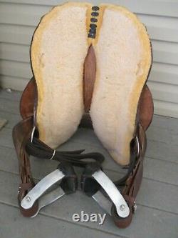 15'' Diamond Cross Western Barrel Saddle Fqh Bars Studded & Bling