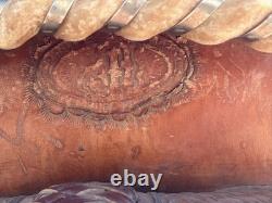 15 Double JJ Silver Conchos Show Saddle, Rodeo, Cowboy Western, Cheyenne Wyo PU