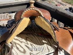 15 Double JJ Silver Conchos Show Saddle, Rodeo, Cowboy Western, Cheyenne Wyo PU