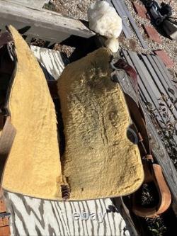 15 Double JJ Silver Conchos Show Saddle, Rodeo, Cowboy Western, Cheyenne Wyo PU