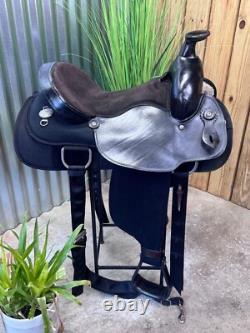 15 FABTRON Western Roping Trail Saddle #7111 Black Light Weight