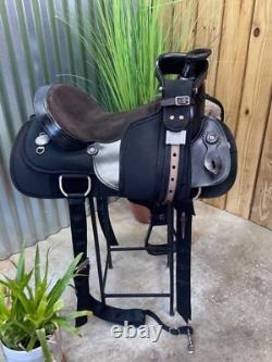 15 FABTRON Western Roping Trail Saddle #7111 Black Light Weight