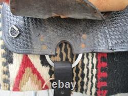 15'' FQH BARS #9551 Blue Ridge Black Leather western Barrel saddle USA