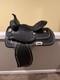 15 Fqhb Black And Silver Western Saddle Lightweight, Show Saddle No Stirrups