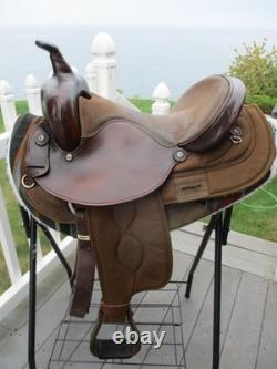 15'' FULL QH big horn #250 Brown leather & cordura western Barrel/trail saddle