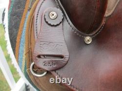 15'' FULL QH big horn #250 Brown leather & cordura western Barrel/trail saddle