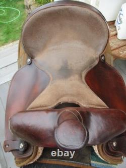 15'' FULL QH big horn #250 Brown leather & cordura western Barrel/trail saddle